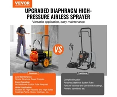 Koduva VEVOR membraninis beoris dažų purkštuvas TA-890, 900 W, 1800 psi