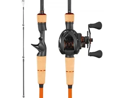 Koduva VEVOR meškerykočio ir ritės rinkinys, IM7 anglies pluoštas, 2 m, baitcasting, V1-652B-MF-R