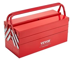 Koduva VEVOR metalinė įrankių dėžė, 18 colių, raudona, 5 padėklai, HM-457