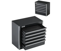 Koduva VEVOR metalinė įrankių dėžė, 5 stalčiai, juoda, 21,8 cm