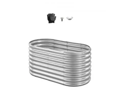 Koduva VEVOR metalinė paaukštinta lysvė, ovali, 1,2 x 0,6 x 0,6 m, cinkuota, be dugno