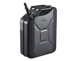 Koduva VEVOR metalinis kuro kanistras, 20 l, su snapeliu ir patogia rankena, 6 l/min, juodas