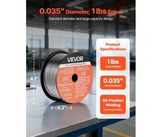 Koduva VEVOR MIG suvirinimo viela E71T-11, 0,9 mm, 0,45 kg, 2 ritiniai