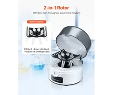 Koduva VEVOR mini centrifuga laboratorijai, 3013xg RCF, 2-in-1 rotorius, 0,2/1,5/2 ml mėgintuvėliams, fiksuotas 7000 aps./min.