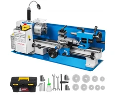 Koduva VEVOR mini metalo tekinimo staklės, 550 W, kintamo greičio, 50–2500 aps./min., 7x14 col.