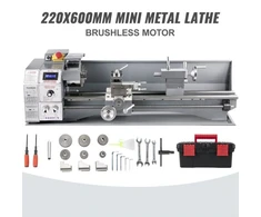 Koduva VEVOR mini metalo tekinimo staklės 750 W, 50–3000 aps./min., 220 x 600 mm