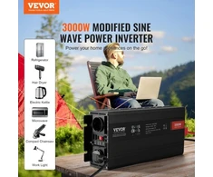 Koduva VEVOR modifikuotos sinusoidės keitiklis, 3000 W, DC 12 V į AC 230 V, SGM-3000W