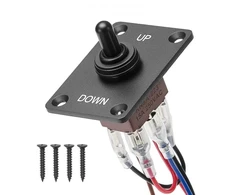 Koduva VEVOR momentinis perjungimo jungiklis, 6 kontaktų, (ON)-Off-(ON), 12 V/30 A, 250 V/15 A, su montavimo skydeliu