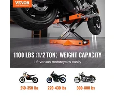 VEVOR Motociklo keltuvas žirklinis domkratas 499,5kg su balnu ATV ir dirt bike