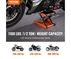 Koduva VEVOR motociklo žirkliniai keltuvas 500 kg, platus platformos stalas