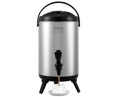 VEVOR Nerūdijančio plieno izoliuotas gėrimų dozatorius, 2 gal. 7,6 l