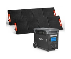 VEVOR Nešiojama elektrinė su 2 x 200 W saulės panelėmis, 3000 W, 3072 Wh