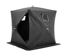 VEVOR Nešiojama ledo žūklės palapinė T039, 3-4 vietų, juoda, 2.3 x 2.3 x 2 m