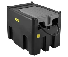 Koduva VEVOR nešiojamas dyzelino bakas, 439,1 l, 37,85 l/min, 12 V siurblys, 399,3 cm žarna, juodas