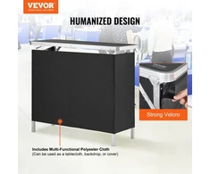 Koduva VEVOR nešiojamas parodų podiumo stalas, 97,5 × 38,5 × 87 cm, juodas, sulankstomas