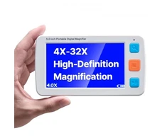 VEVOR Nešiojamas skaitmeninis didintuvas, 127 mm HD elektroninis vaizdo didintuvas, 4X–32X, 17 spalvų režimų