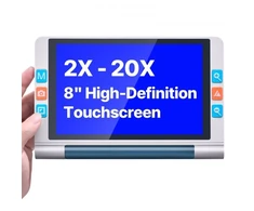 VEVOR Nešiojamasis skaitmeninis didintuvas, 8 colių jutiklinis ekranas, 2X–20X, 13 MP, HDMI, 16 GB