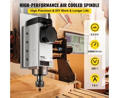 Koduva VEVOR oro aušinamas CNC veleno variklis 2,2 kW, 220 V, ER20, 24 000 aps./min