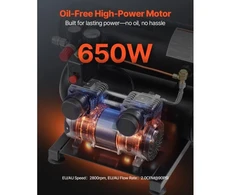 VEVOR Oro kompresorius, 18 l plieno bakas, 1 HP, 650 W, be alyvos, 120 PSI