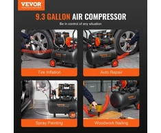 Koduva VEVOR oro kompresorius 35 L, 1800 W, 5.12 CFM@ 90PSI, 70 dB, be alyvos