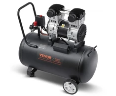 Koduva VEVOR oro kompresorius, 60 l plieno bakas, 2HP, 5.3 CFM@90 PSI, be alyvos, 125 PSI, 78 dB