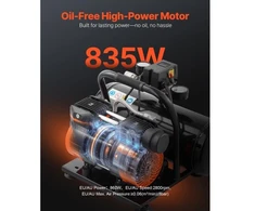 VEVOR Oro kompresorius, 8 l plieno bakas, 1HP, 860 W, 120 PSI, 81 dB, JR880-2GAL