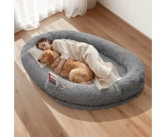 Koduva VEVOR ortopedinė „Human Dog Bed“ žmogaus dydžio šunų lova, 1740 x 1180 x 240 mm, tamsiai pilka