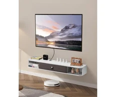 Koduva VEVOR pakabinamas TV staliukas, 120 cm, baltas
