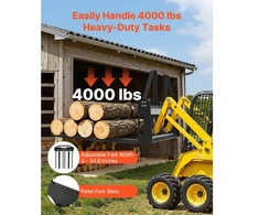 Koduva VEVOR palečių šakės krautuvui su rėmu, 1814 kg, 122 cm, 50,8 mm sujungimas