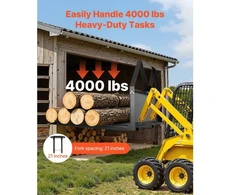 Koduva VEVOR palečių šakės slydimo krautuvui, 1179 kg, 122 cm, su 47,6 mm rutuline jungtimi