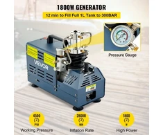 Koduva VEVOR PCP oro kompresorius, 1800 W, 220 V, 4500 PSI/300 BAR/30 MPa