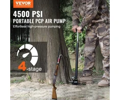 Koduva VEVOR PCP rankinė pompa, 4 pakopų, 30 MPa / 4500 PSI, su alyvos ir drėgmės filtru bei manometru