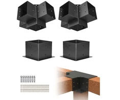 VEVOR Pergolos laikiklio rinkinys 6x6 col., 2 vnt., 4 krypčių, tvirto plieno