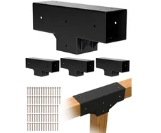 Koduva VEVOR pergolos laikiklių rinkinys 4 vnt., T formos 4x4, 3 krypčių, 92 x 92 mm