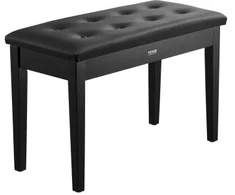 Koduva VEVOR pianino suoliukas su daiktų saugykla, paminkštinta sėdynė, 750 x 355 x 490 mm