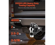 VEVOR Pintle hook, 20000 lbs, juodas, 397 x 75 x 175 mm