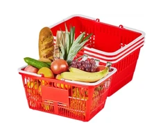 Koduva VEVOR pirkinių krepšeliai, 4 vnt., 21 l, raudoni
