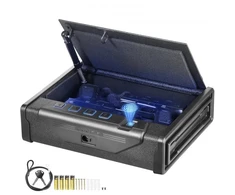 Koduva VEVOR pistoletų seifas, juodas, SS-SQH01