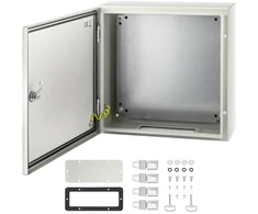 Koduva VEVOR plieninė elektrinė dėžė NEMA 4X, 40x40x15 cm, IP66, su montavimo plokšte
