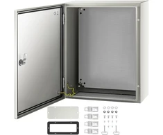 Koduva VEVOR plieninė elektros spinta, 50 x 40 x 20 cm, NEMA 4X, IP66, su montavimo plokšte