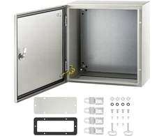 Koduva VEVOR plieninė elektros spinta NEMA 4X, 40 x 40 x 20 cm, IP66, su montavimo plokšte