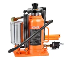 Koduva VEVOR pneumatinis hidraulinis butelinis domkratas, 20 t, 260–495 mm, oranžinis
