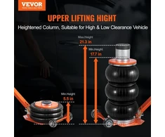 VEVOR Pneumatinis keltuvas, 3 t/6600 lbs, 1–6S, su aukštinta kolona ir reguliuojama rankena