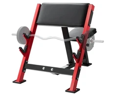VEVOR Preacher curl suolas, juodas+raudonas, 300 kg
