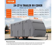 VEVOR Priekabos kelioninis RV dangtis 731,5–823 cm, Class A kemperiui, neaustinė medžiaga