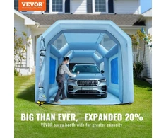 Koduva VEVOR pripučiama dažymo kabina automobiliams, 610 cm x 305 cm x 244 cm, filtrų sistema, 2 pūstuvai
