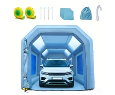 Koduva VEVOR pripučiama dažymo kabina automobiliams, 610 cm x 305 cm x 244 cm, filtrų sistema, 2 pūstuvai