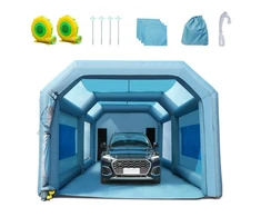 VEVOR Pripučiama dažymo kabina automobiliui, 8,5 x 4,8 x 3,3 m, filtrų sistema, 2 pūstuvai
