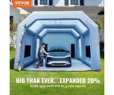 VEVOR Pripučiama dažymo kabina automobiliui, 10 x 6 x 4 m, filtravimo sistema, 2 pūstuvai
