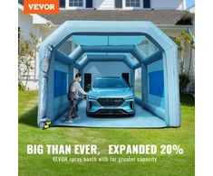 VEVOR Pripučiama dažymo kabina automobiliui, 8,5 x 4,8 x 3,3 m, filtrų sistema, 2 pūstuvai